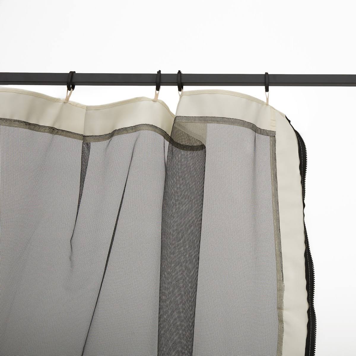 4-Panel Mesh Mosquito Netting Sidewalls with Zippers for Patio Gazebo G225602