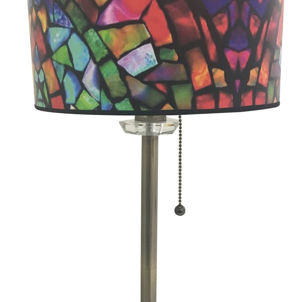 Buffet Lamp with Mosaic Stained Glass Shade, Set of 2 Z776362