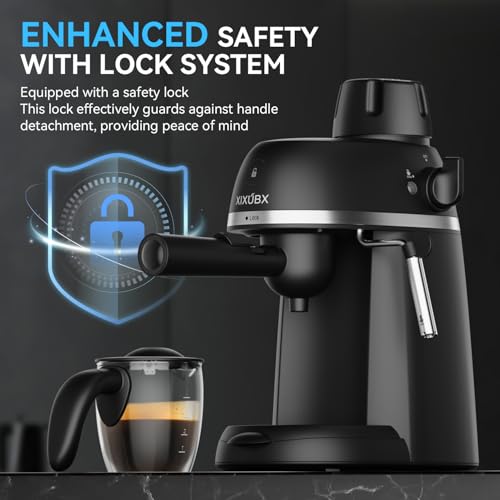 Black 3.5 Bar Espresso & Cappuccino Machine with Steam Wand H683
