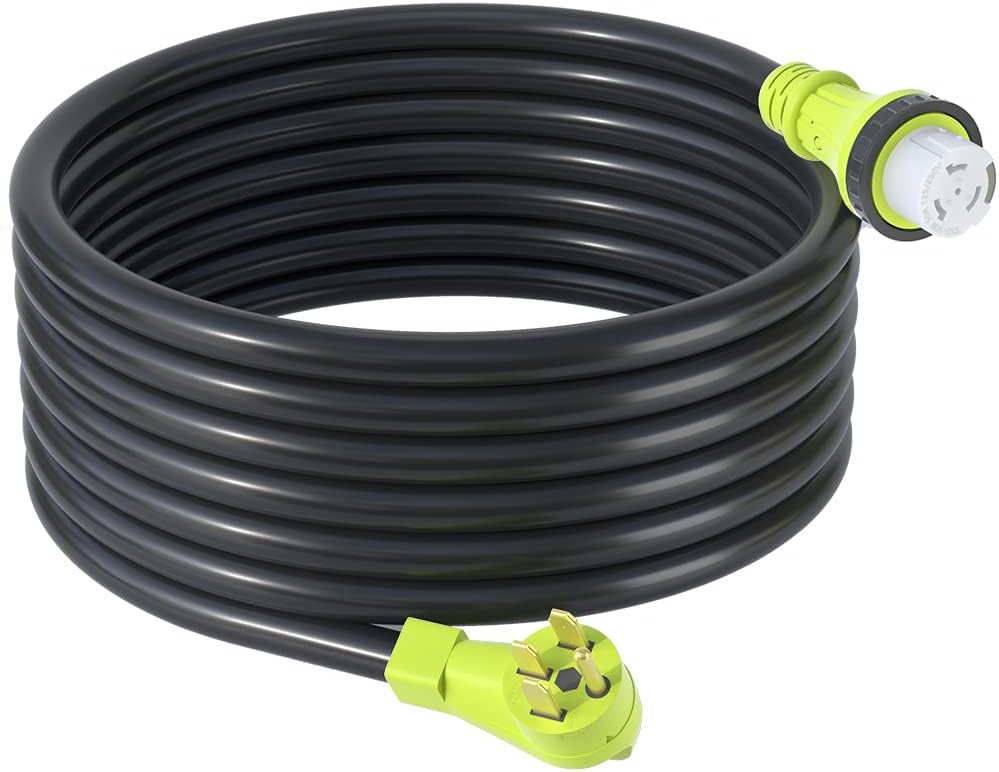 50 Amp Generator Extension Cord, NEMA 14-50P to SS2-50R, STW 6/3 + 8/1, Twist Lock Plug, 25FT R8388