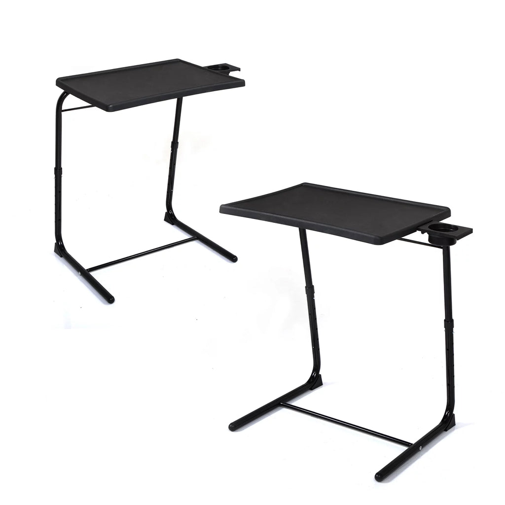 Set of 2 Black Portable Computer Table J48395