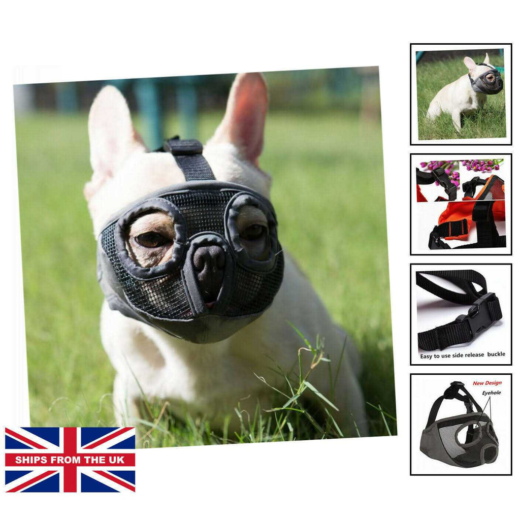Adjustable Breathable Mesh Short Snout Dog Muzzle L995909