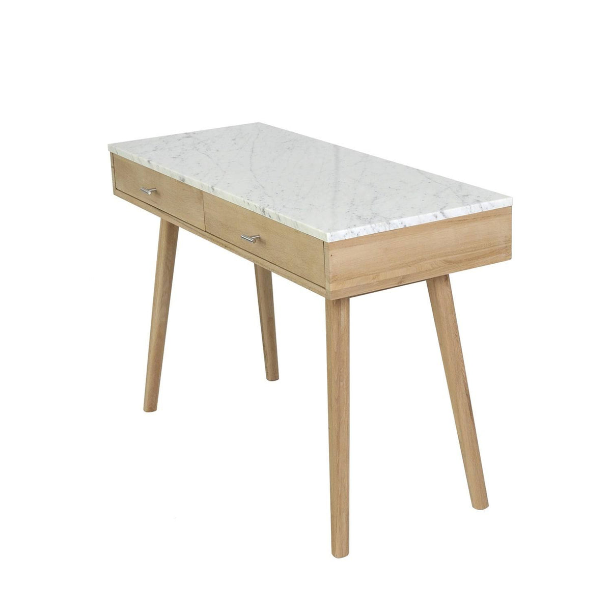 Black Marble White Writing Desk R7869