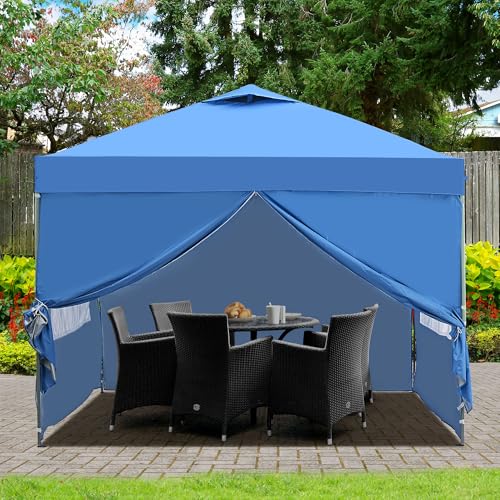 10x10ft Pop-up Canopy Tent with 4 Removable SideWalls G243