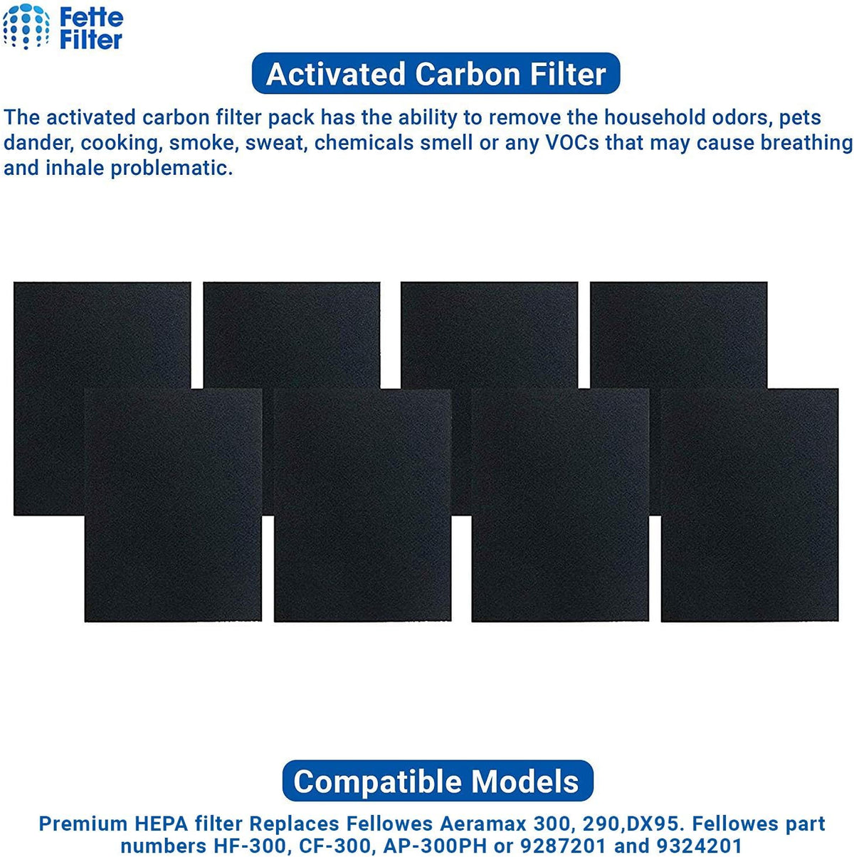 2 HEPA Filters + 8 Carbon Filters F839296