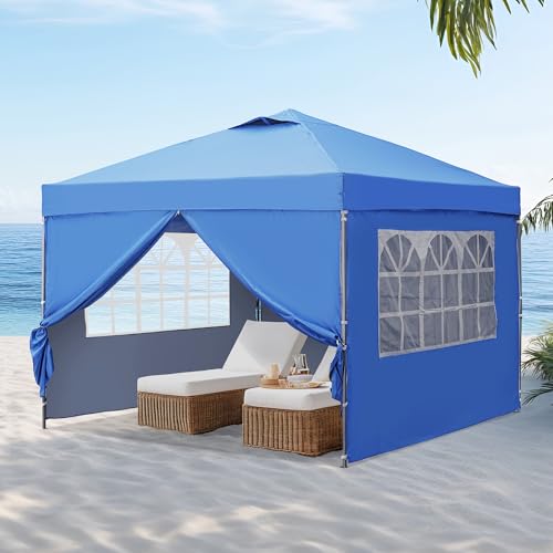 10x10ft Pop-up Canopy Tent with 4 Removable SideWalls G243