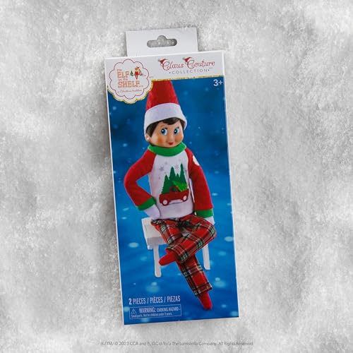 Blue Eyed Girl Scout Elf Box Set with Tree Farm PJs Accessory P5369