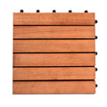 FSC Eucalyptus Interlocking Deck Tile 6 Slats Set of 10 H783