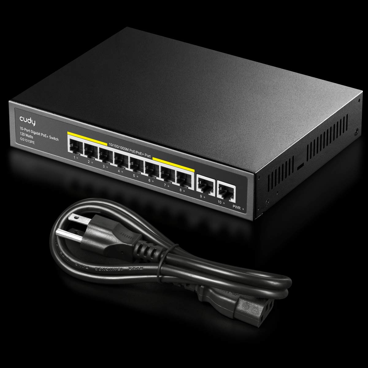 8 Port Gigabit PoE+ Switch, 120 Watts PoE Budget, Pack of 2 G7876