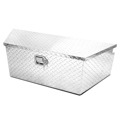 Black Aluminum Trailer Storage Tool Box, 39"X16.5"X12" Q60681