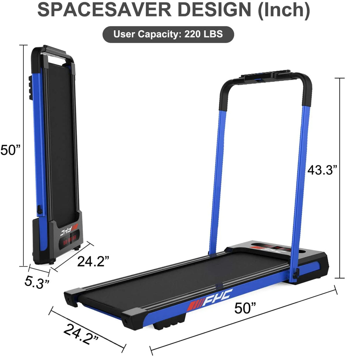 2.5HP Folding Treadmill H97296