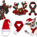 4 Pcs Dog Christmas Antlers Headband Scarf Set P2898