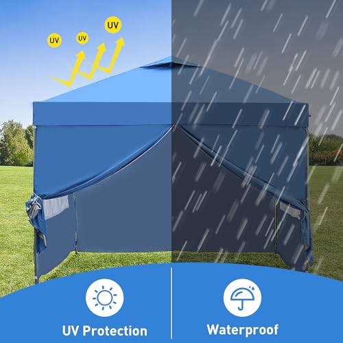 10x10ft Pop-up Canopy Tent with 4 Removable SideWalls G243