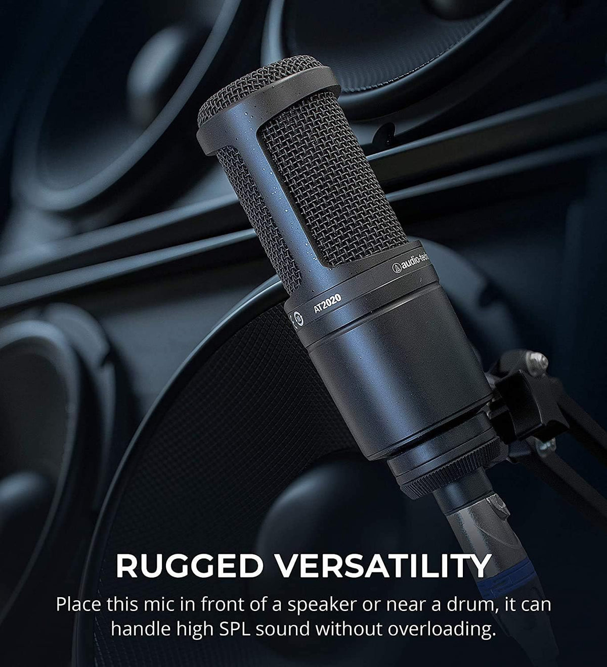 Cardioid Condenser Studio XLR Microphone Bundle with USB Audio Interface, XLR Cable, Pop Filter, Headphone Hook, and Headphones A8000