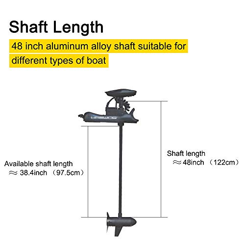 Black 48inch Bow Mount Trolling Motor with Remote Control M501860