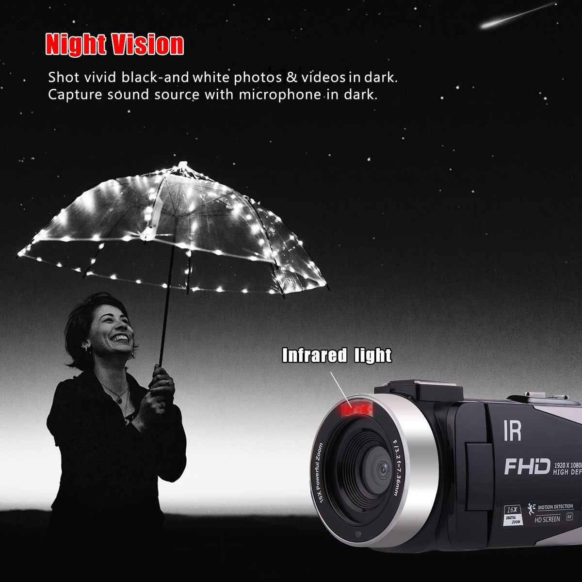 Full HD 1080P 24.0 MP Video Camera with 3 LCD Screen Y429981