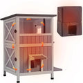 Insulated Cat House Outdoor Weatherproof with Insulated Liner Q456