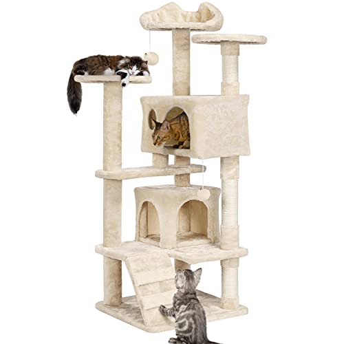 54in Cat Tree Tower Condo Furniture Scratch Post O479217