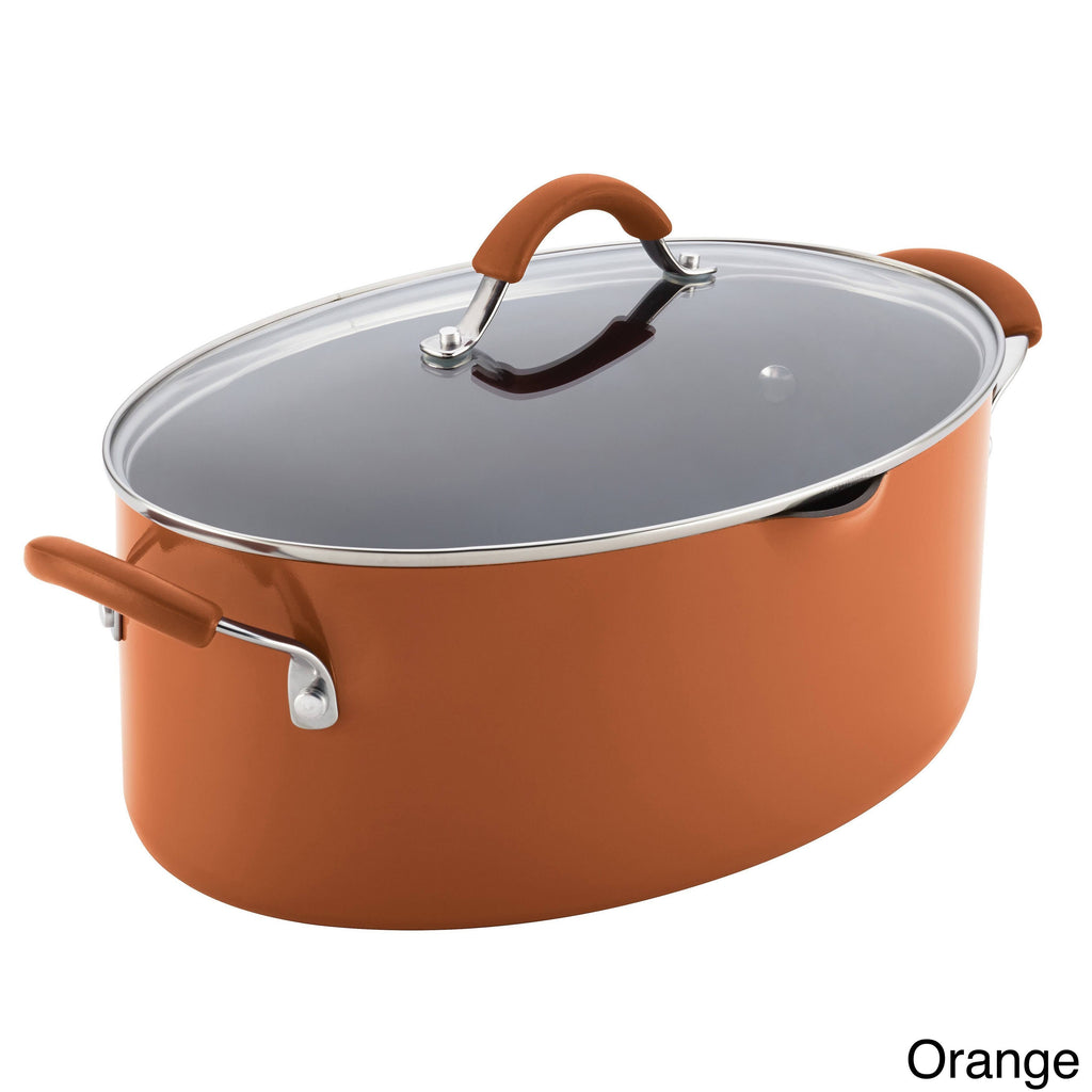 8-Quart Nonstick Covered Pasta Pot with Pour Spout Q505218