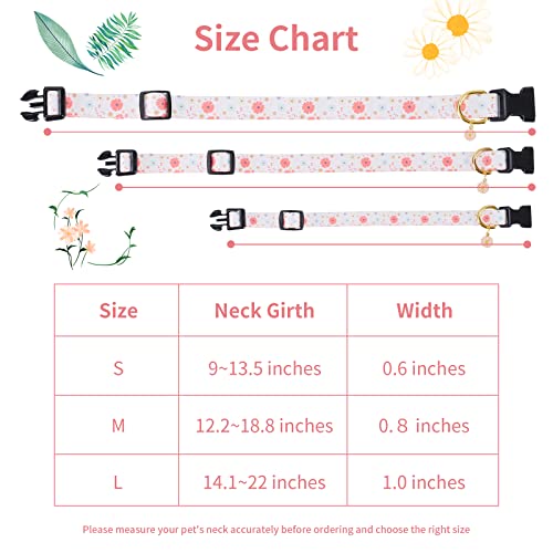 White Peach Dog Collar with Pendant (Small) V233380