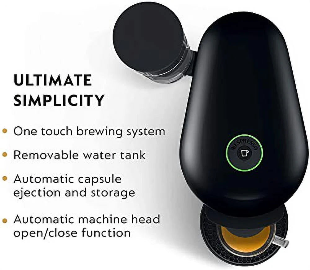 Ink Black Coffee and Espresso Machine with Milk Frother F841483