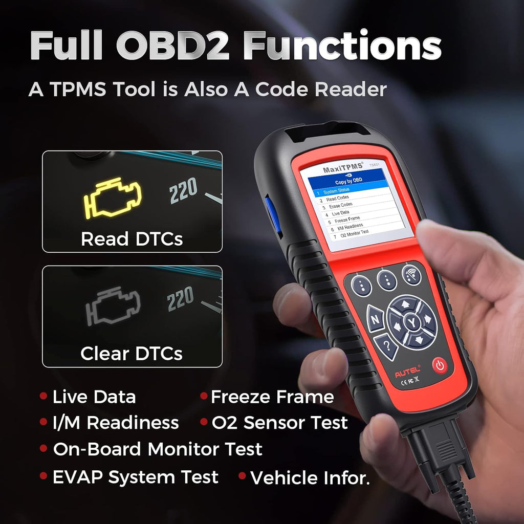 TPMS Relearn Tool with Tire Pressure Sensor Reset S3865