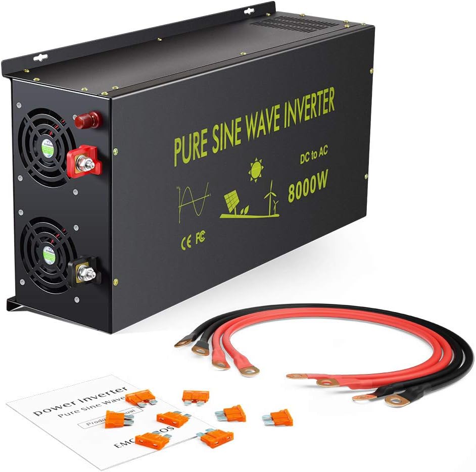 8000W Pure Sine Wave Power Inverter DC 36V to AC 120V S1327