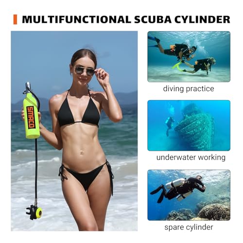 Mini Scuba Tank 1.0L Capacity Portable Diving Gear Emergency Backup Diving Tank Q32237