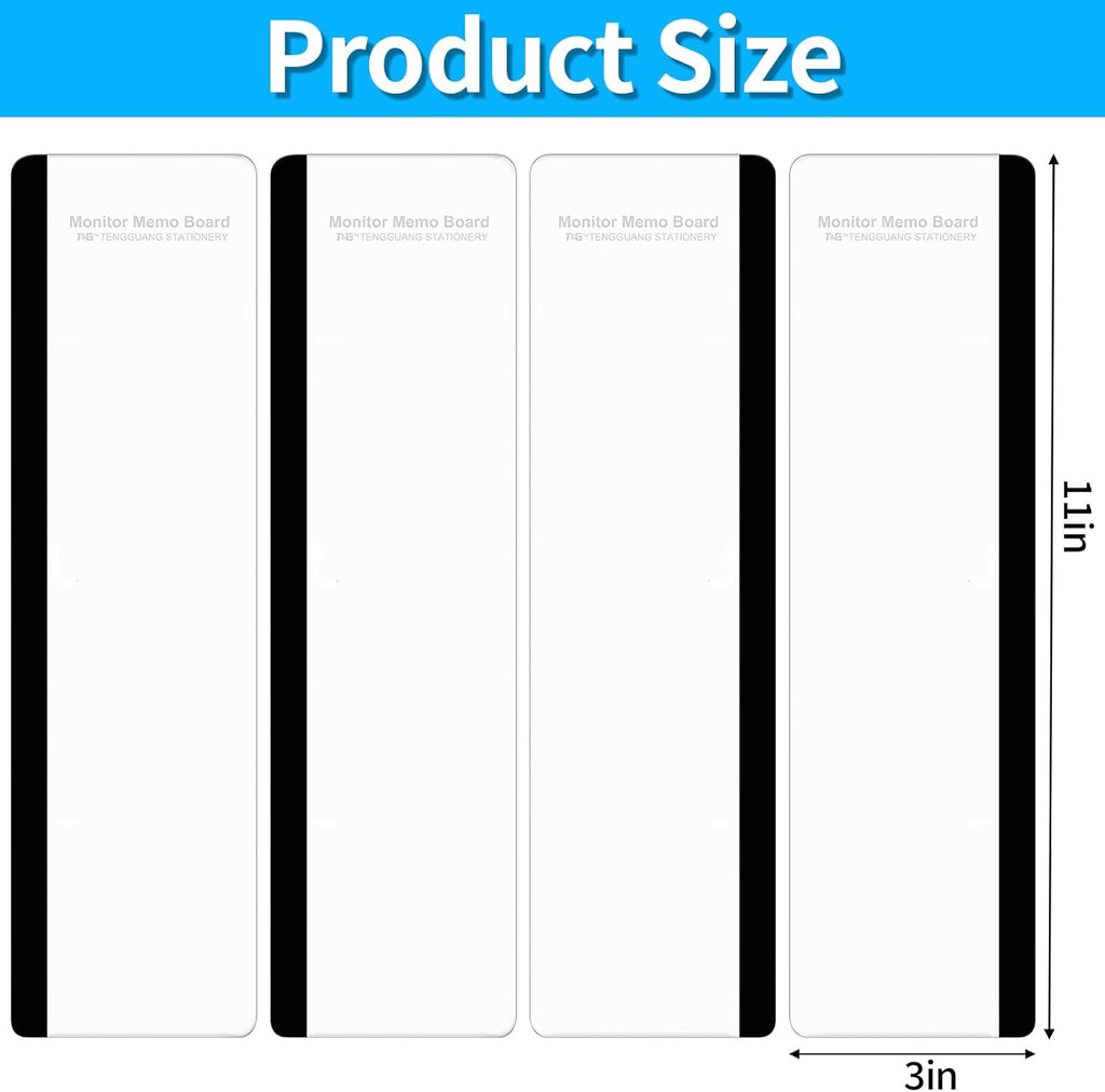 4PCS Acrylic Computer Monitor Memo Board U2409