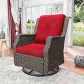 Outdoor Swivel Rocker Patio Chair with Olefin Fabric Cushions Z2125