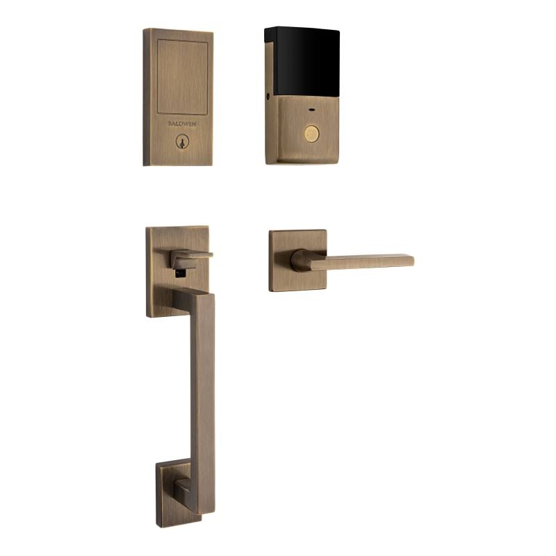 Satin Brass and Black Full Dummy Handleset S69380