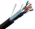 Cat5e Shielded Bulk Ethernet Cable, 24AWG, 1000ft Black R843494