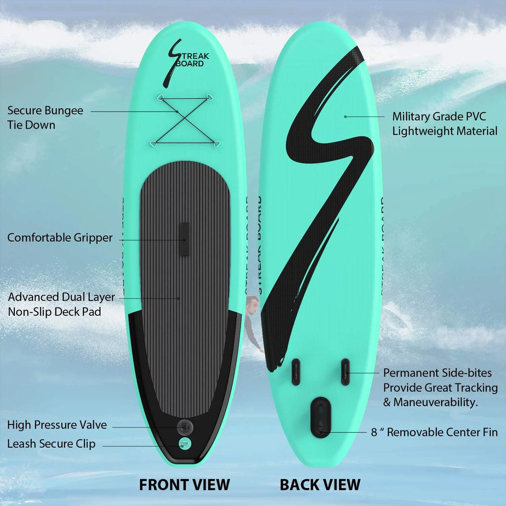 10FT Inflatable Stand Up Paddle Board Non-Slip O3707