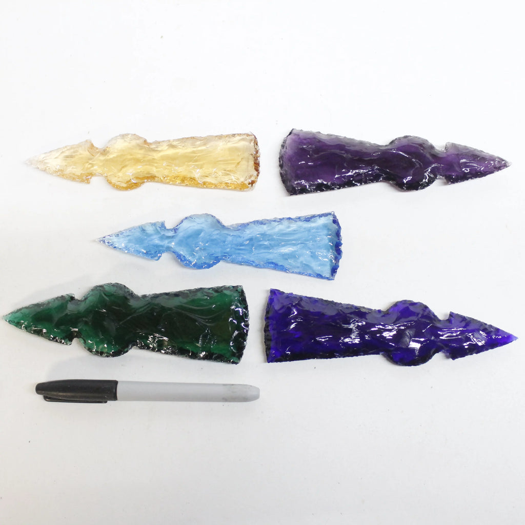 Glass Ornamental Tomahawk Heads V6739