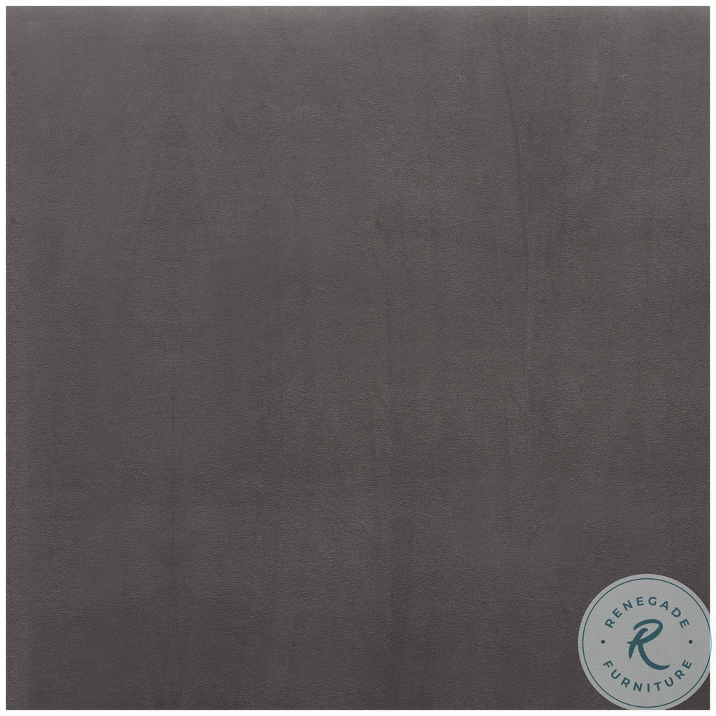King Modern Channel Bed in Flannel Gray Velvet N417