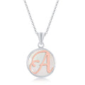 18'' Rose Gold Plated Mother of Pearl Pendant Necklace T194177