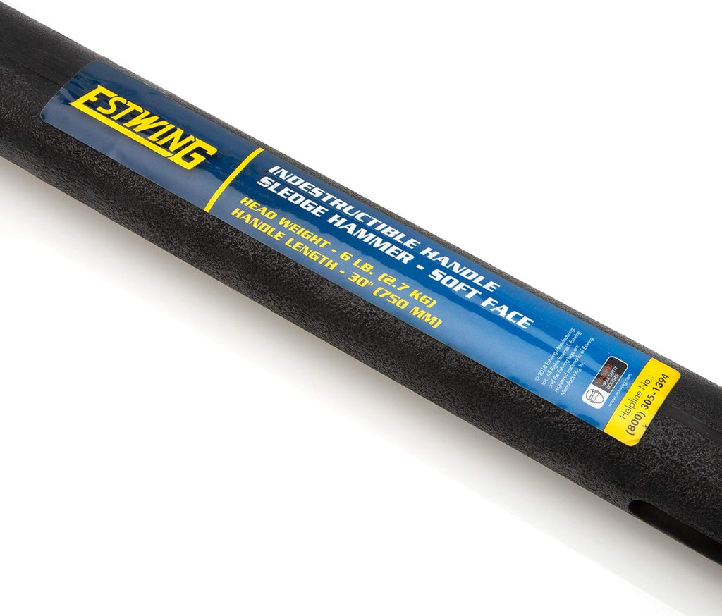 6-Pound Soft Face Sledge Hammer with Vulcanized Rubber Overlay D523929