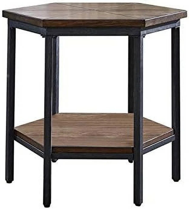 Metal Hexagon End Table G23162
