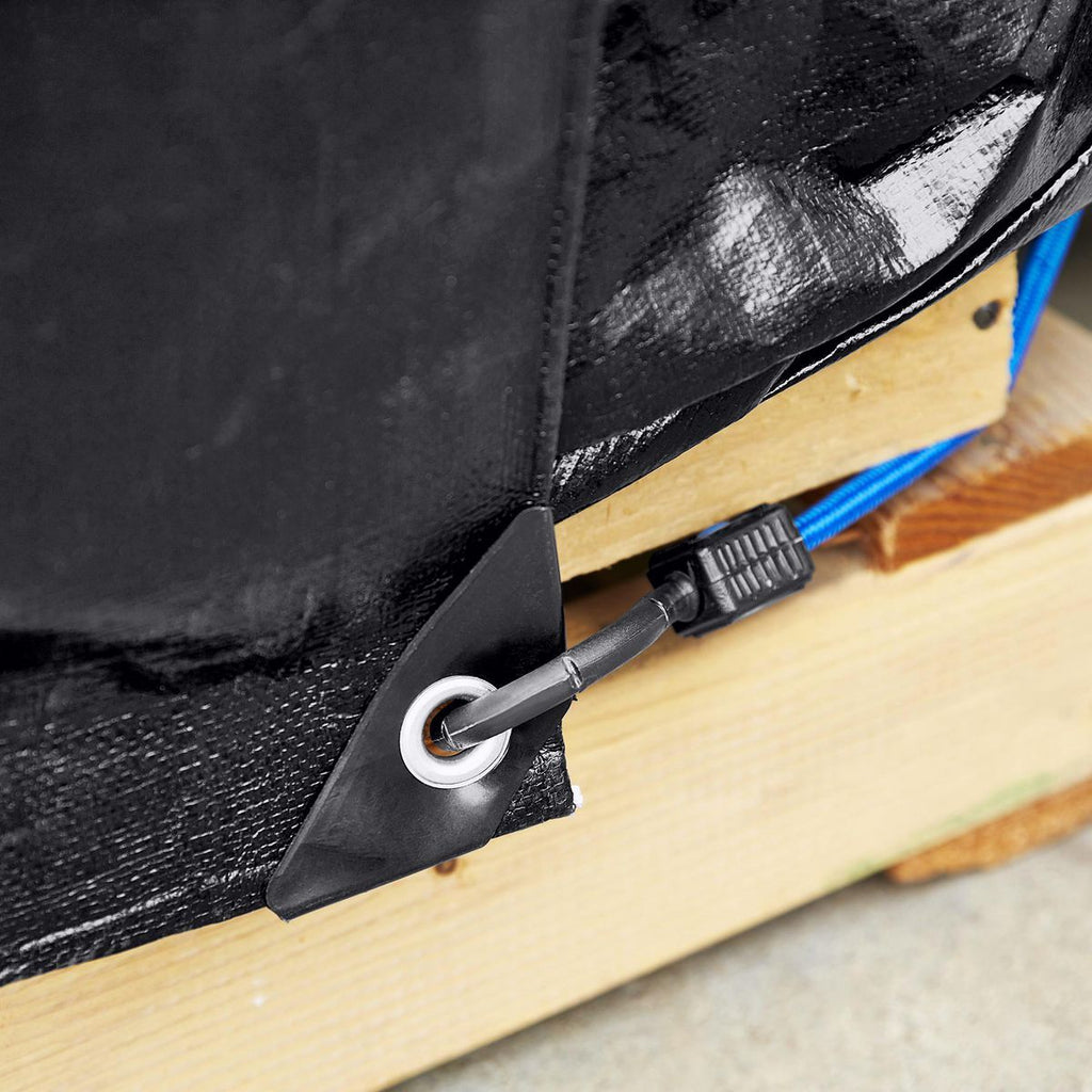 18 ft. x 24 ft. Silver and Black Weather-Resistant Tarp A8599