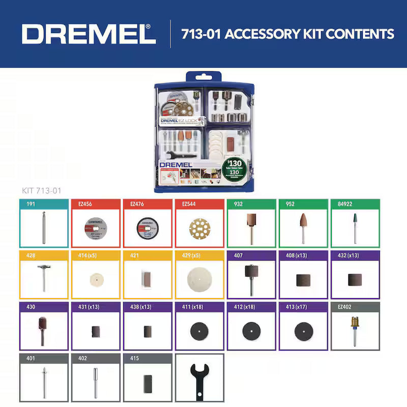 130-Piece Rotary Tool Accessory Kit S40858