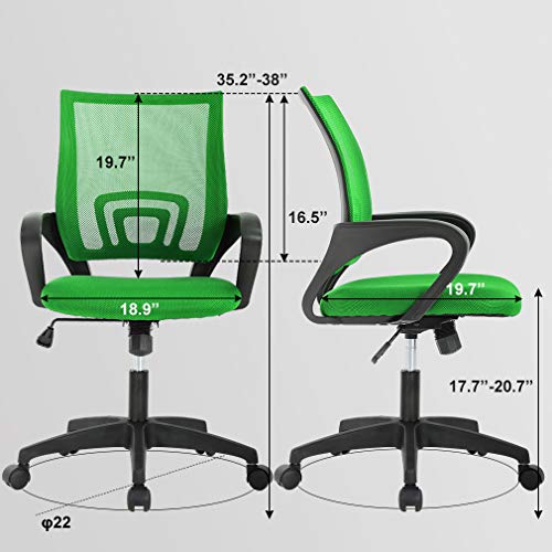 Black Ergonomic Mesh Office Chair with Lumbar Support and Armrest L62775