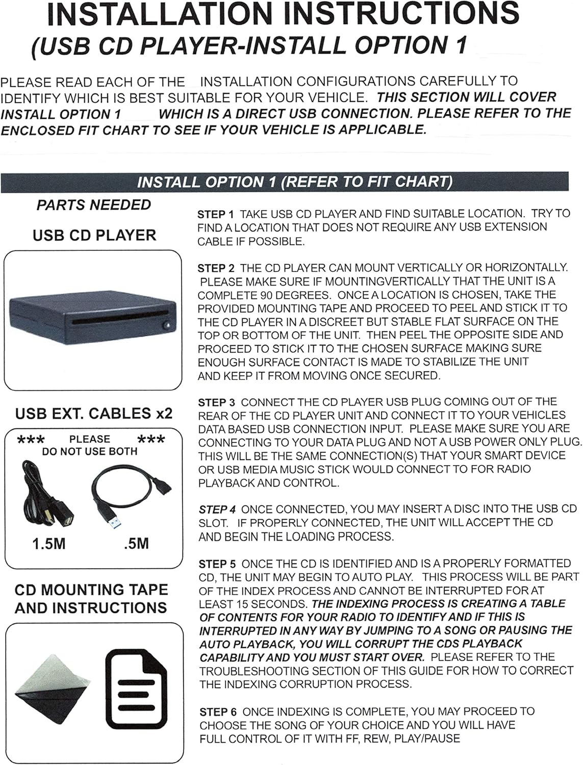 Vehicle CD Player via USB Radio Connection R793189