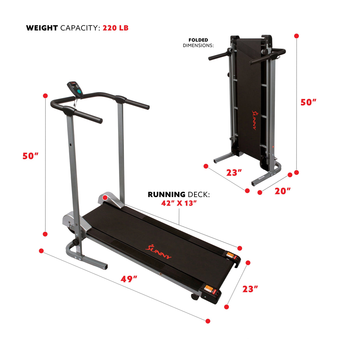 Compact Foldable Manual Treadmill C476124