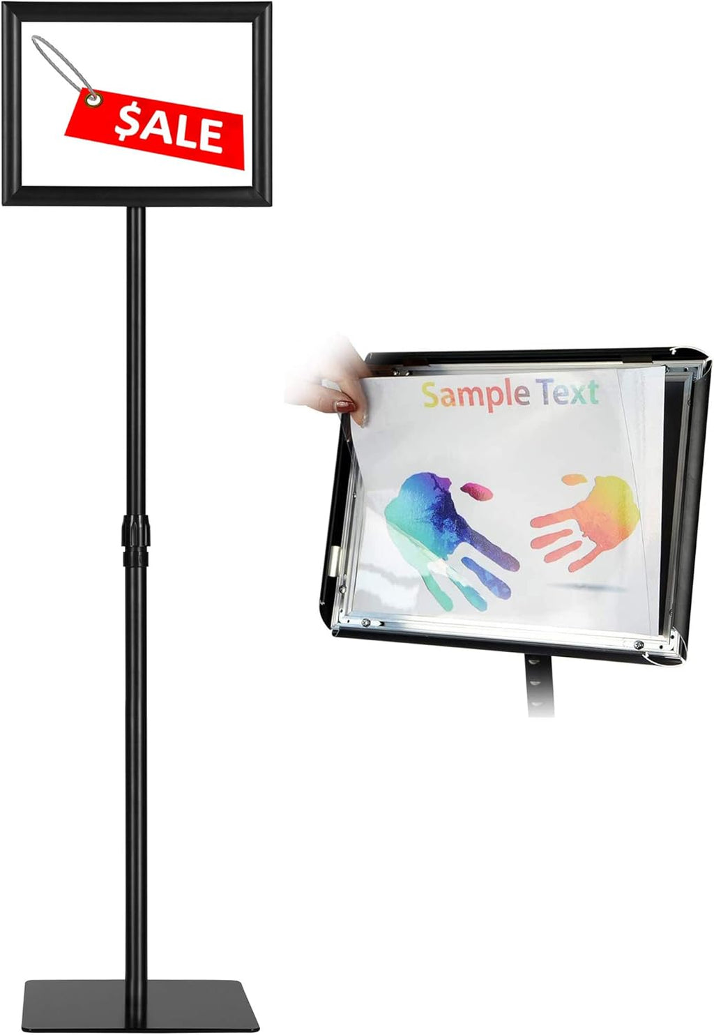 Adjustable Aluminum Sign Holder 8.5 x 11 Inch Pack of 2 J426