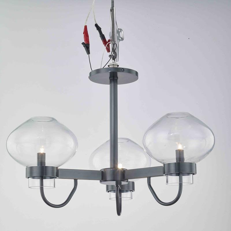 Polished Nickel 3 Light Semi-Flush Mount W9866