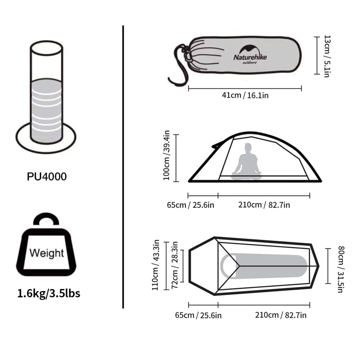 Backpacking Tent Lightweight Waterproof B89819