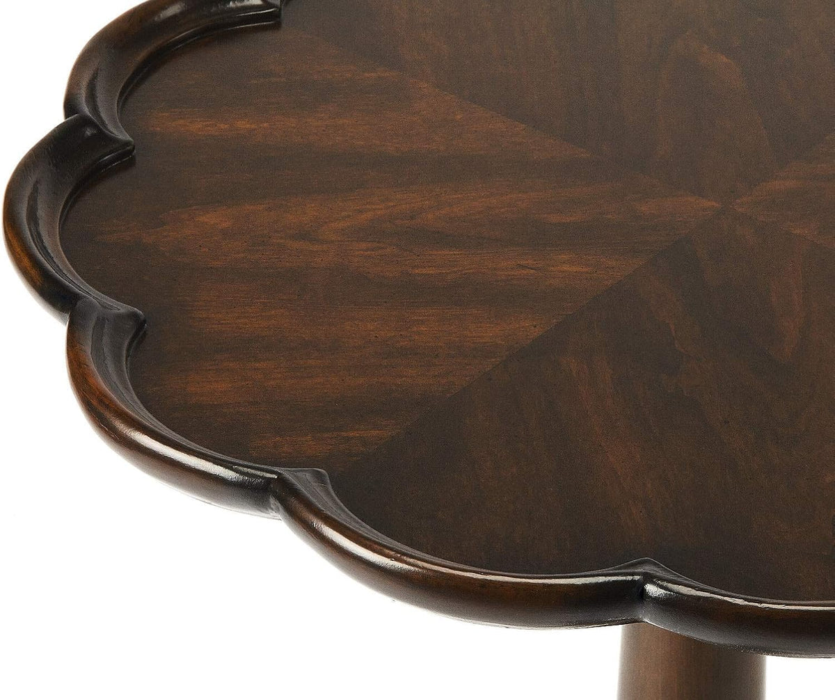 Plantation Cherry Finish Pedestal Side Table Z908
