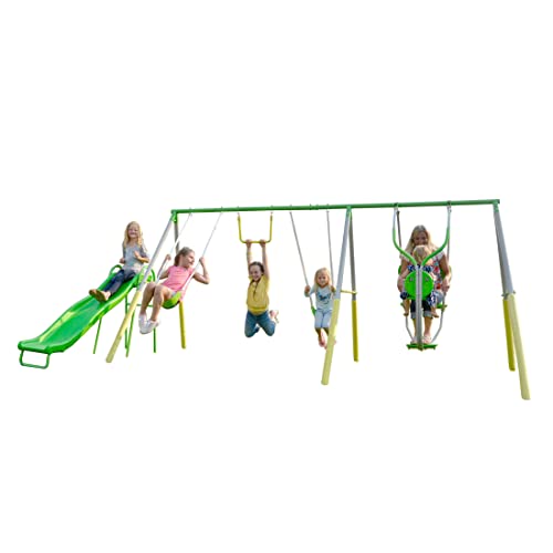 Metal Swing, Slide and Trampoline Set L881