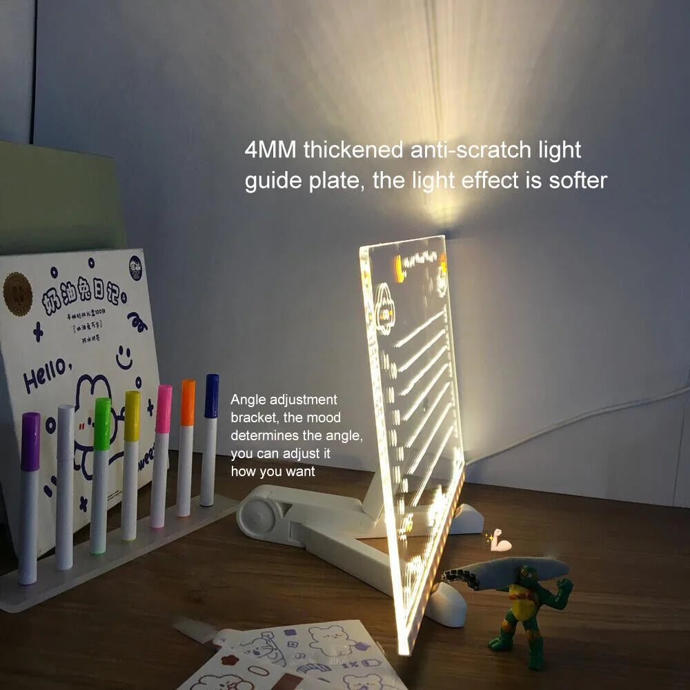 Acrylic Message Note Board LED Lamp F322