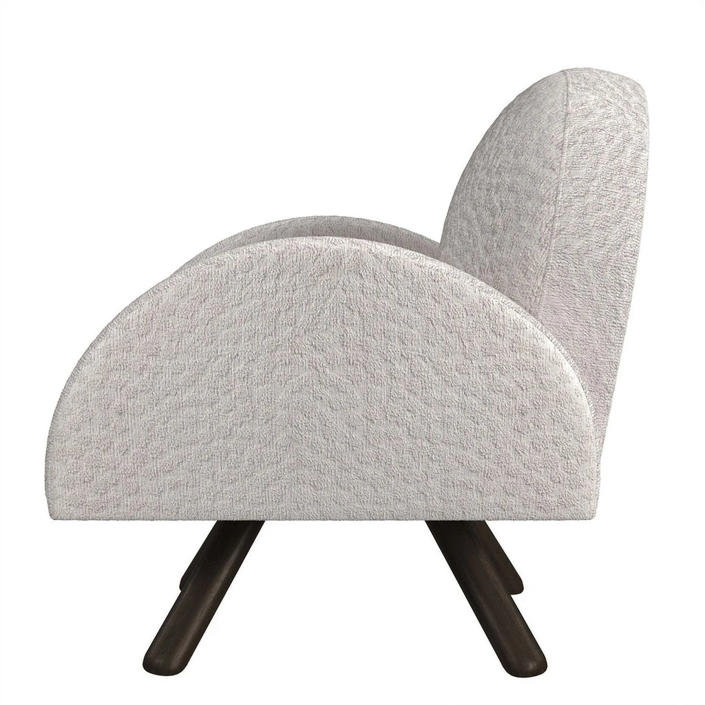 Beige Accent Chair with Wood Frame P5582